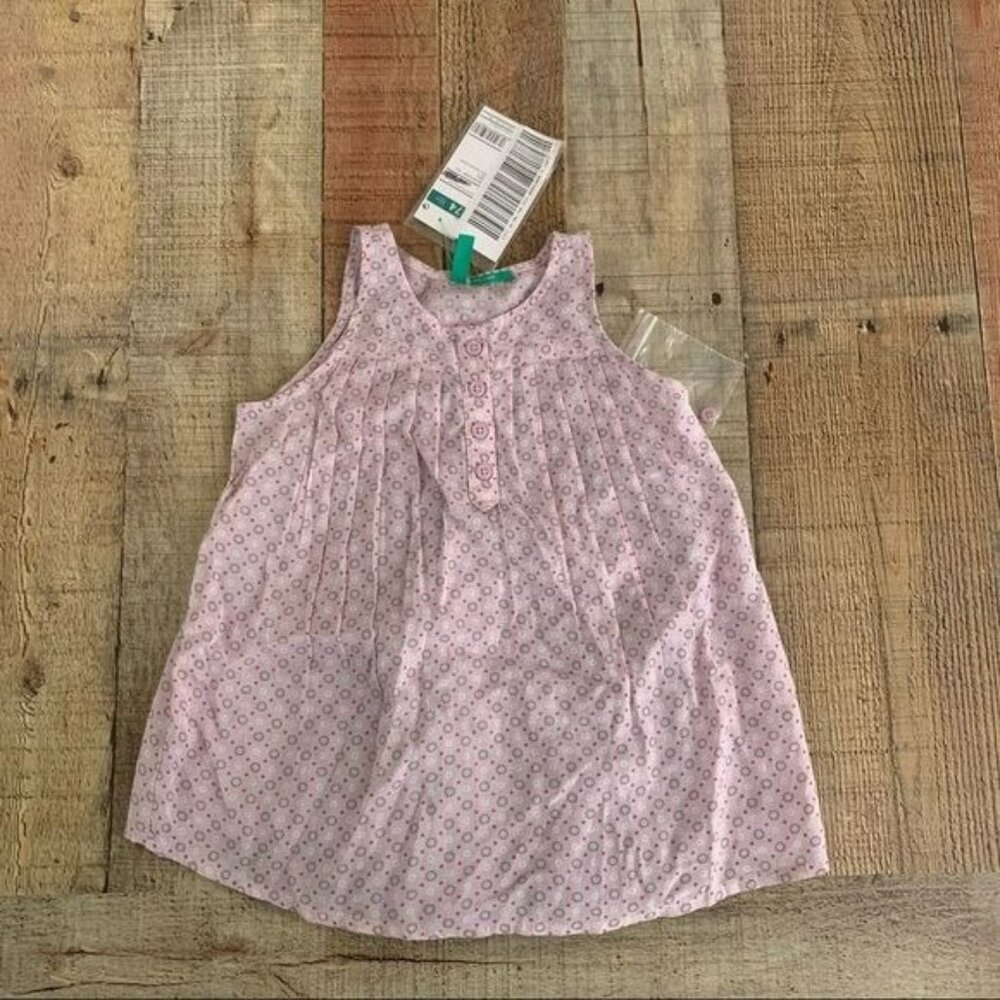 NWT United Colors Of Benetton Geometric Print sleeveless Dress 9-12 Months